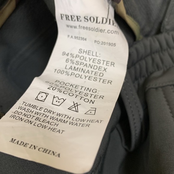 Free Soldier Mens Tactical Cargo Pants Utility Outdoor Stretch 30x32 - Picture 6 of 6